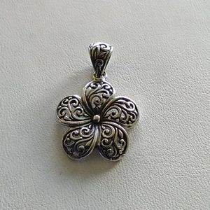 Sterling Flower Pendant